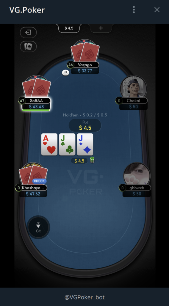 Telegram mini-app poker